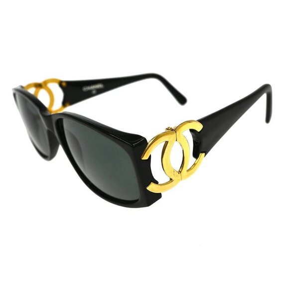 Chanel Sunglasses Eyewear Black Small Good - Picture 1 of 8